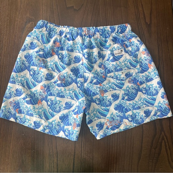 Boardies Ocean Wave Print Men's Swim Trunks - XL - Picture 6 of 7
